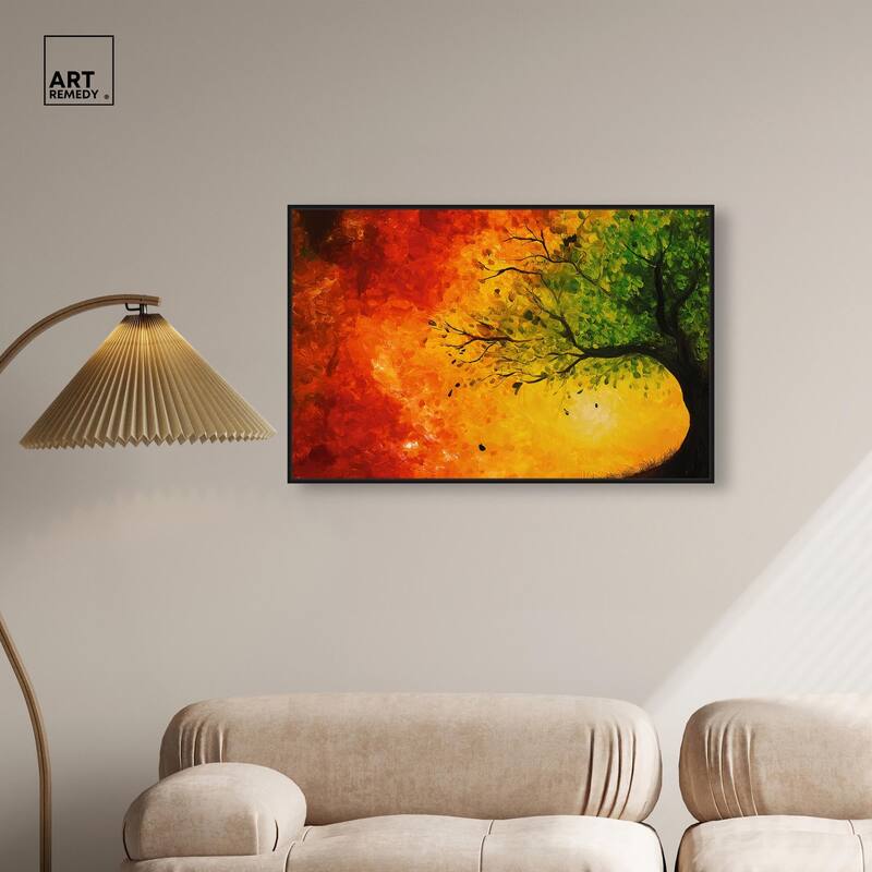Fire and Ice Tree I Canvas by Art Remedy