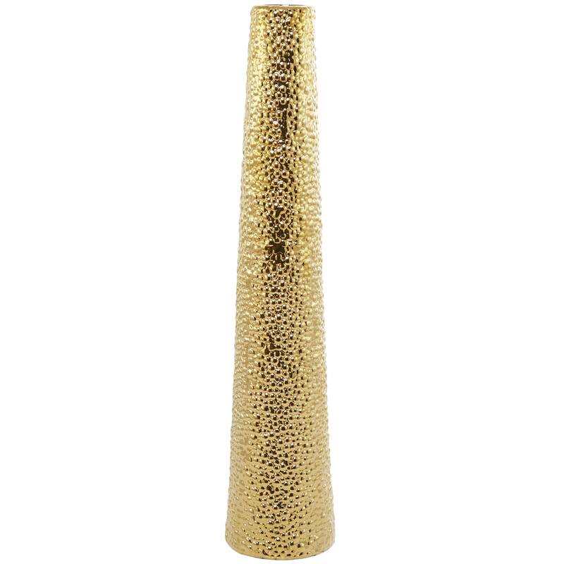 Minimalist Ceramic Modern Tall Vase with Bubble Texture - Silver, Black, Gold, White