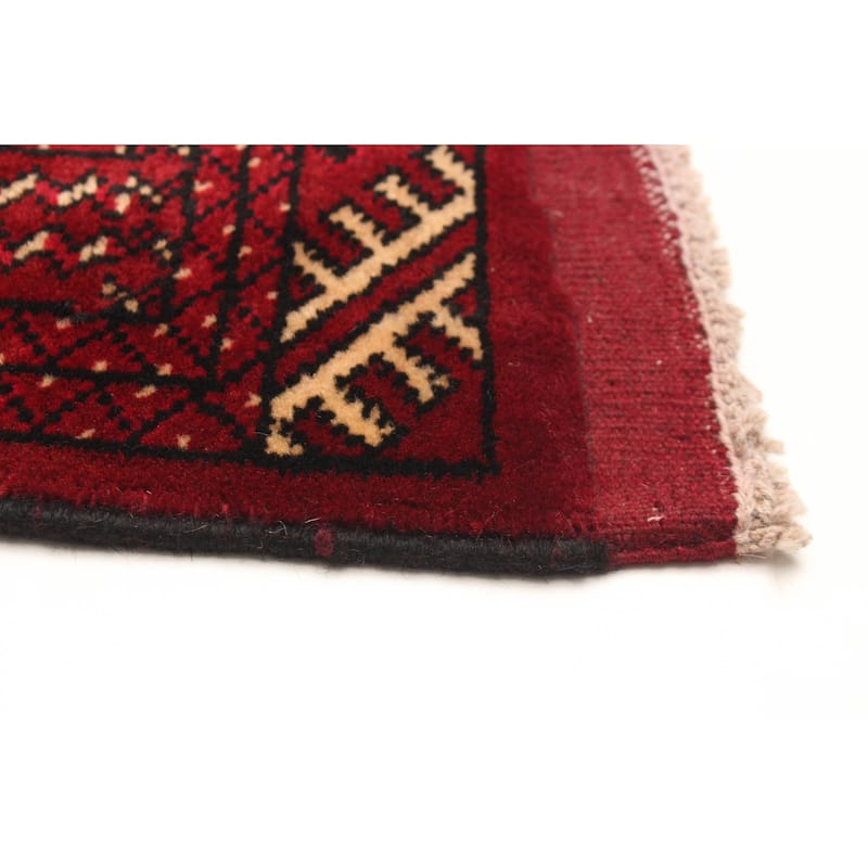 ECARPETGALLERY Hand-knotted Teimani Red Wool Rug - 4'3 x 6'5