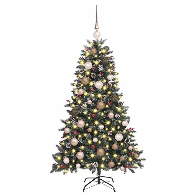 vidaXL Artificial Christmas Tree White 59.1" PVC