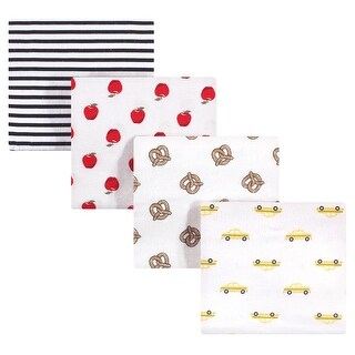 Hudson Baby Infant Cotton Flannel Receiving Blankets, Nyc, One Size - Nyc - One Size