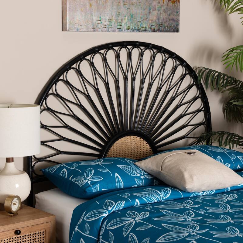 Perenna Modern Bohemian Rattan Standalone Headboard