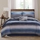 preview thumbnail 18 of 53, Madison Park Essentials Barret Comforter Set with Cotton Bed Sheets Navy - California King
