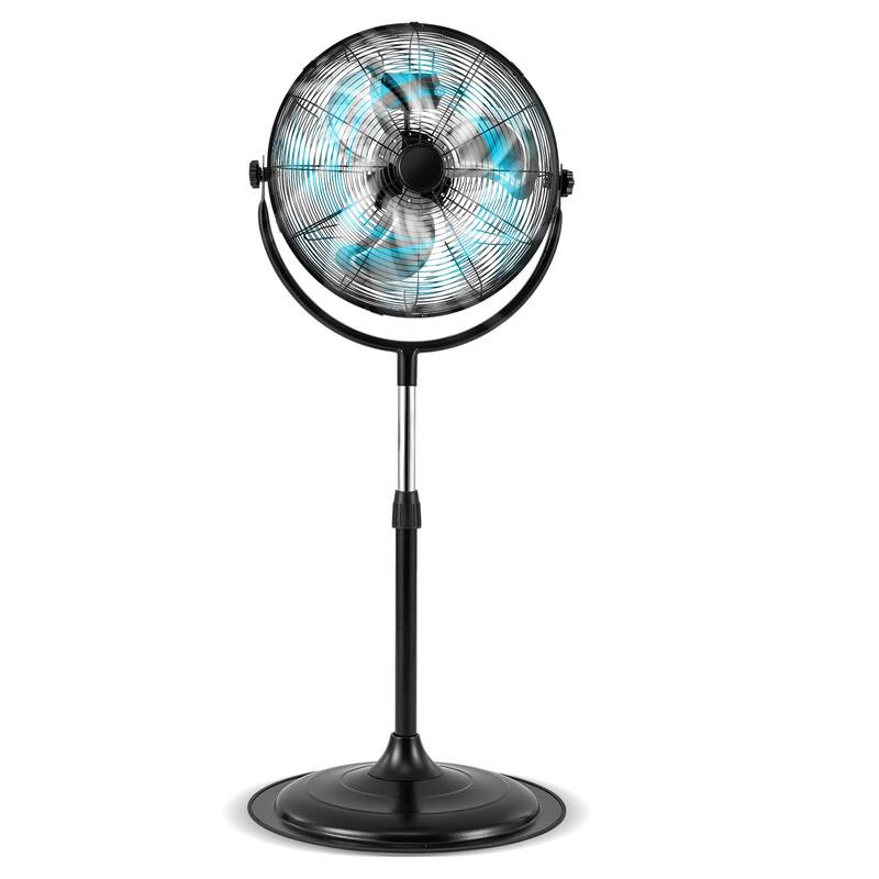 Gymax 18'' High Velocity Pedestal Fan w/3 Speeds 360 Degree Tilt & - Black