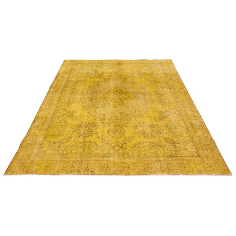 ECARPETGALLERY Hand-knotted Color Transition Gold Wool Rug - 9'0 x 12'2