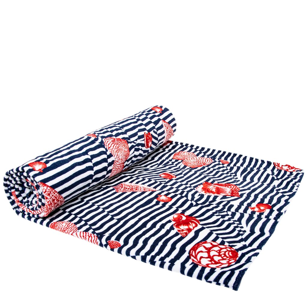 Dolce & Gabbana Stripes and Seashells Beach Towel - 76 x 48 in