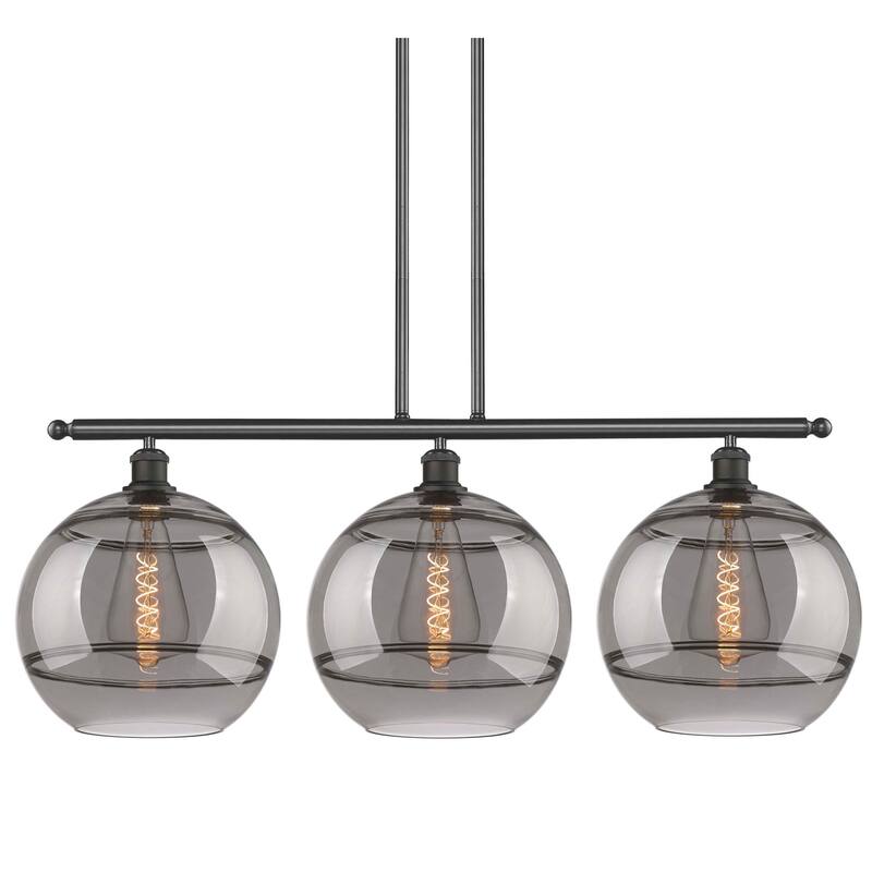 Innovations Lighting 516-3I-14-39 Rochester Pendant Rochester 3 Light - Oil Rubbed Bronze / Light Smoke