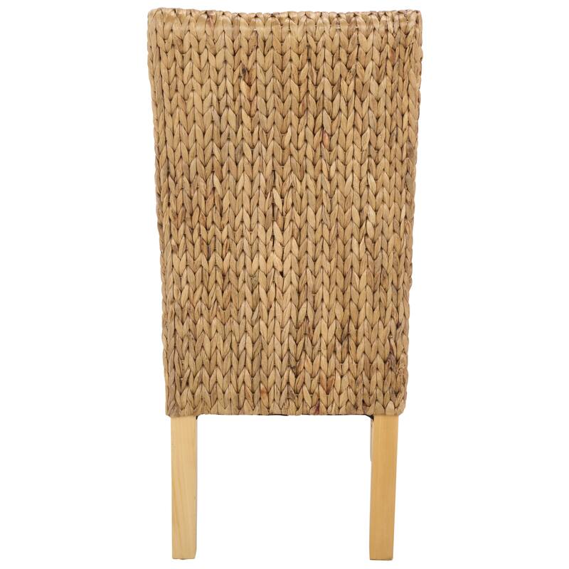 SAFAVIEH Clemensa Natural Dining Chair (Set of 2) - 18.1" x 22.8" x 39" - 18"W x 23"D x 39"H
