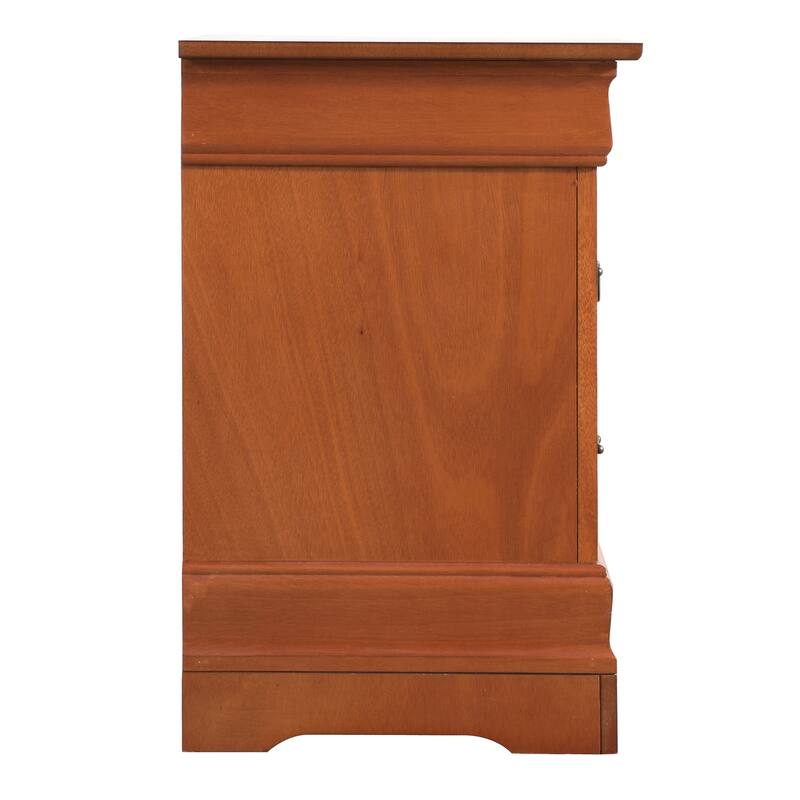 Oak Nightstand 24x22x16 with One Spacious Drawer, Compact Bedside Table for Bedroom Storage and Timeless Stylish Finish