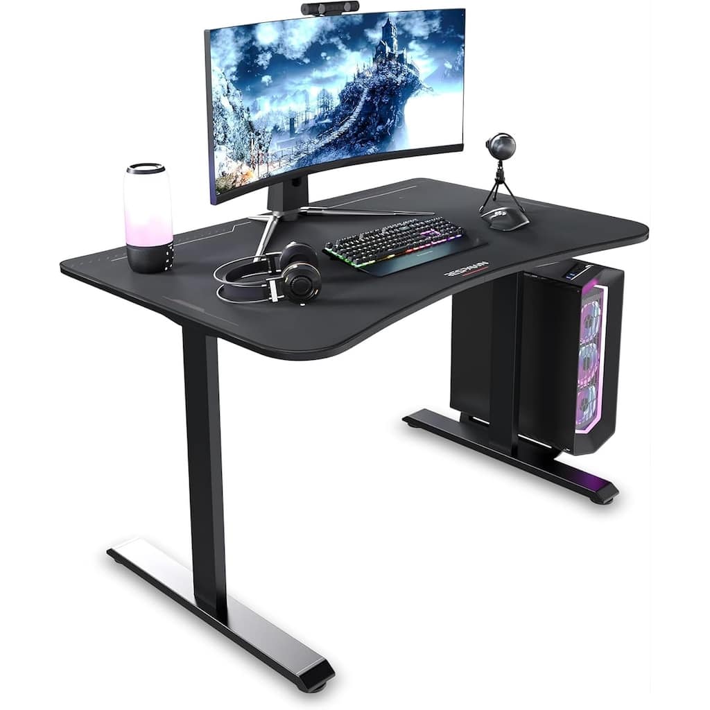RESPAWN Gaming Desk - Computer Desk with Mouse Pad, PC Workstation Home Office Gaming Table