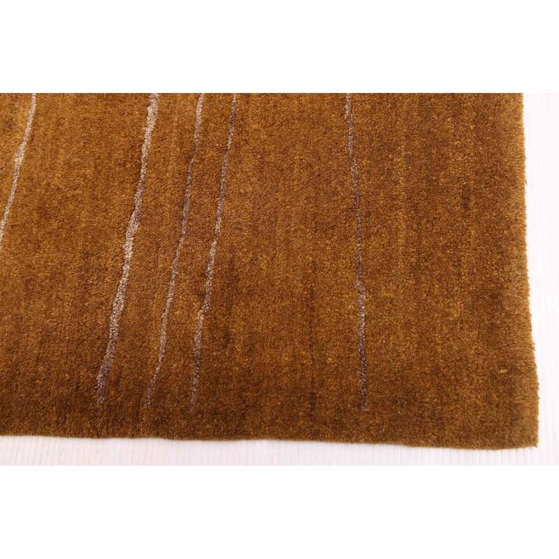 ECARPETGALLERY Hand-knotted Opulence Light Brown Silk, Wool Rug - 8'1 x 10'1