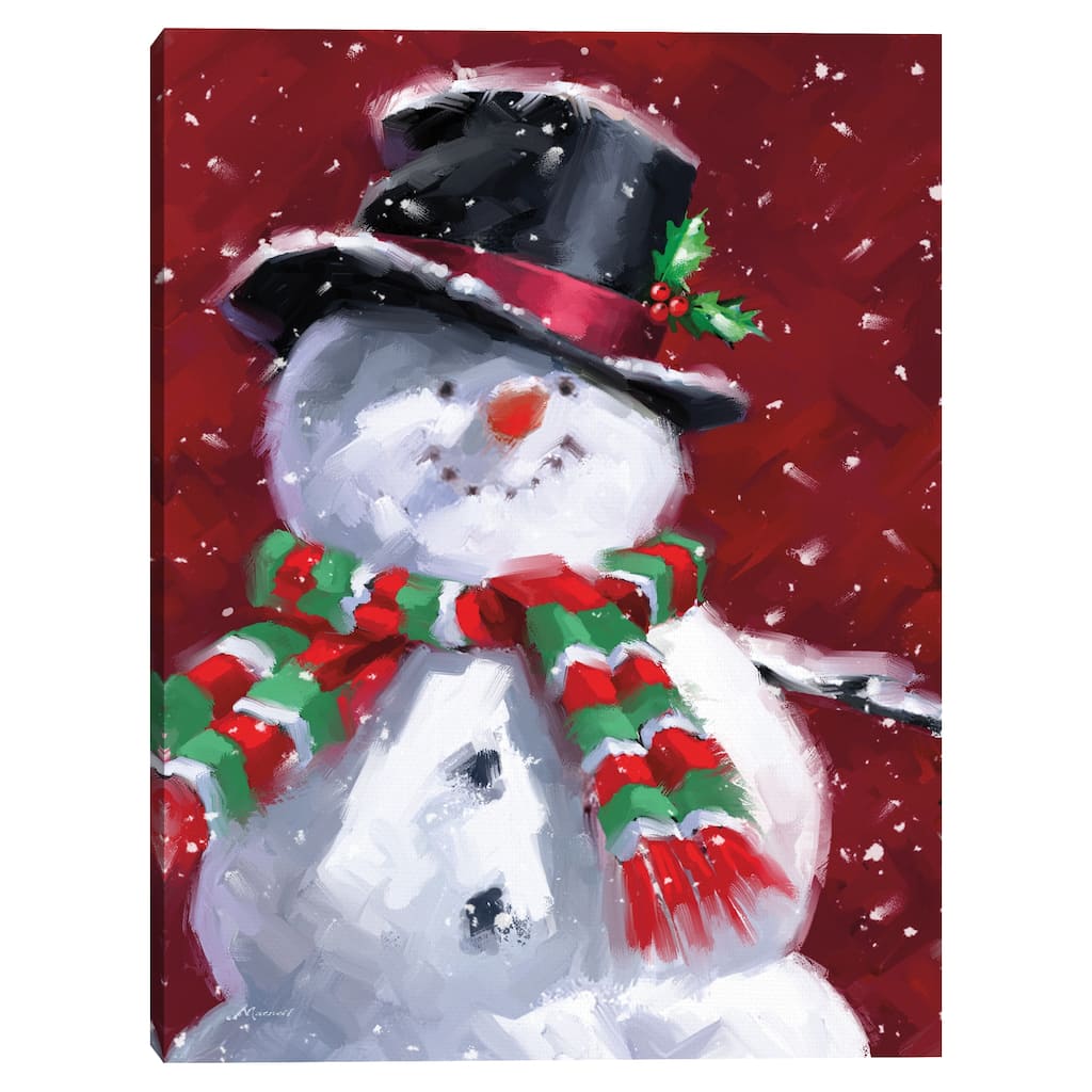 Snowman's Face by The Macneil Studio Canvas Art Print