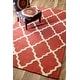 preview thumbnail 25 of 62, Brooklyn Rug Co Handmade Alexa Moroccan Trellis Wool Area Rug 2' x 3' - Red