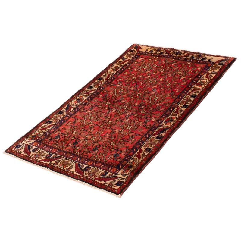 ECARPETGALLERY Hand-knotted Andelz Red Wool Rug - 3'7 x 6'5