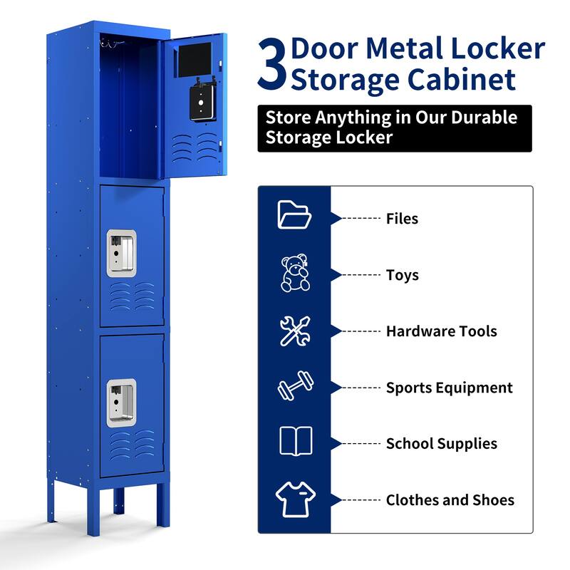 66"H Metal Lockers with 3 Door