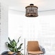preview thumbnail 2 of 17, Denica 16 Inch Crystal Shade Semi Flush Mount 3-Light