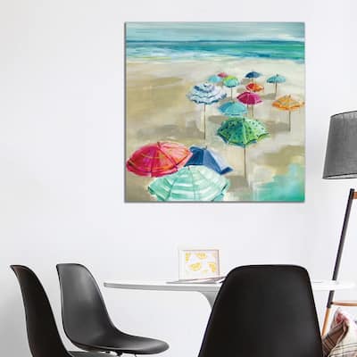 iCanvas "Umbrella Beach I" by Carol Robinson Canvas Print