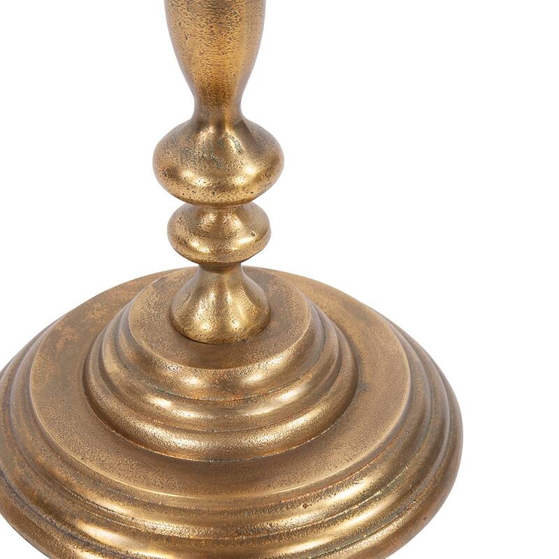 Allan Andrews Silver Orchid Terry Candlestick Pedestal Accent Table