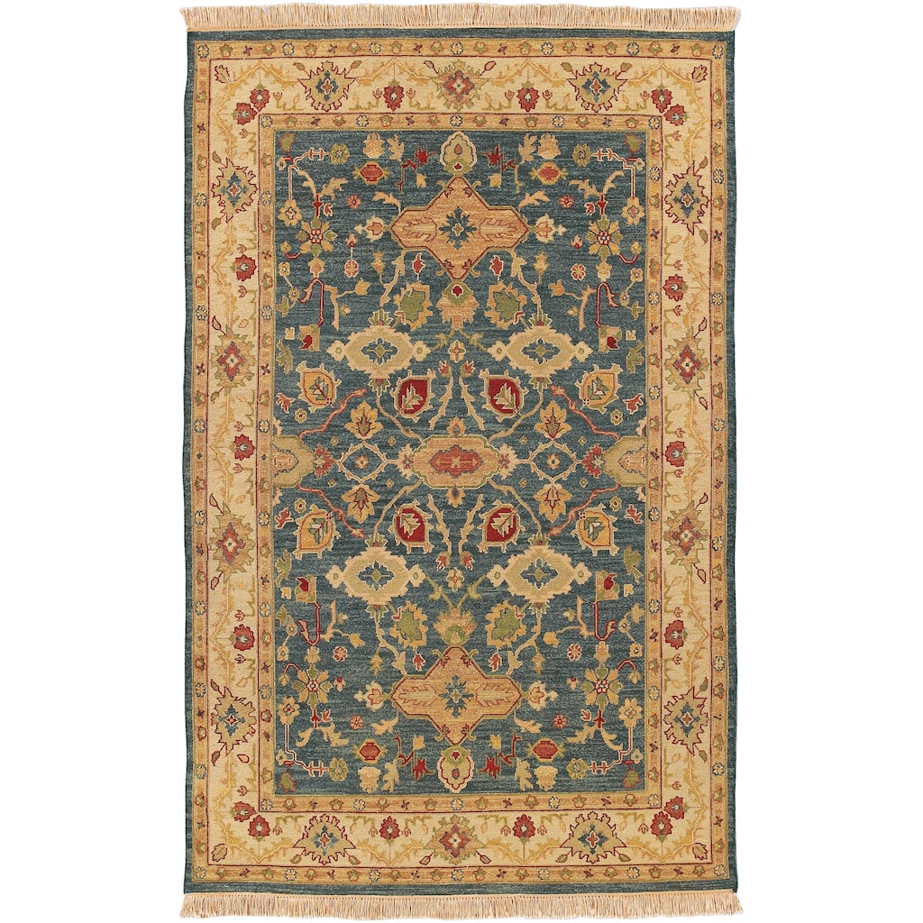 Hand-knotted Bovina Semi-worsted New Zealand Wool Area Rug - 2' x 3' - 2' x 3'