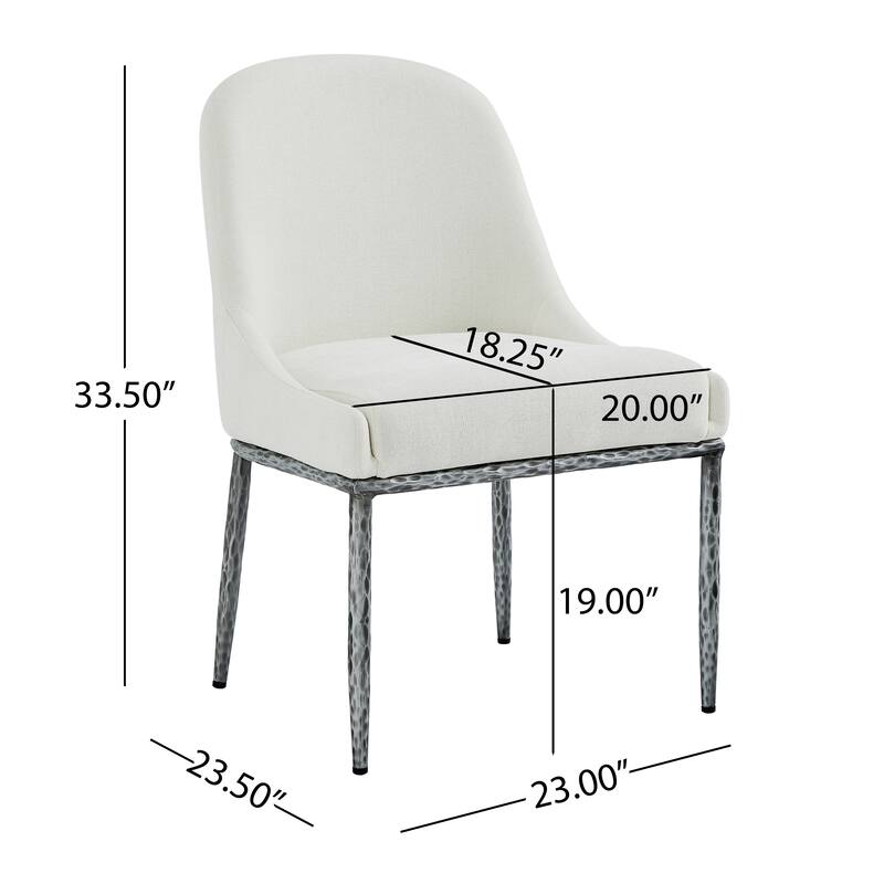 Christopher Knight Home - 5-Piece Industrial Metal Top Dining Set with Upholstered Chairs