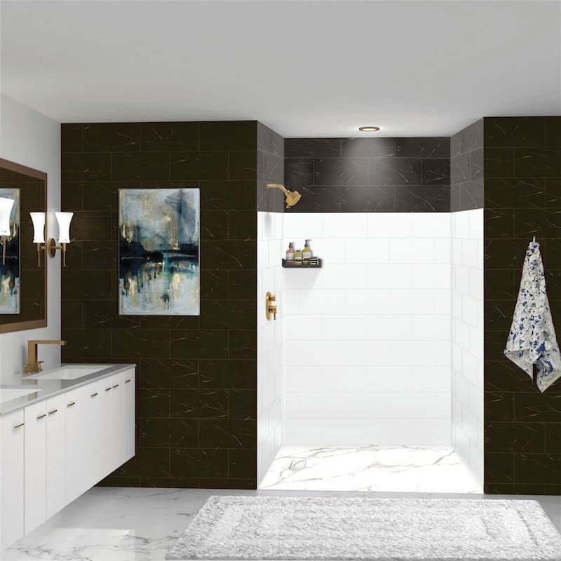 Transolid PWK603672 Prodigy 72" H x 60" W x 36" D Three Panel Shower