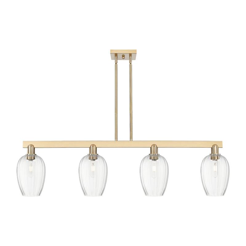 Innovations Lighting 716-4I-13-48 Preston Linear Preston 4 Light 48" - Champagne Bronze / Clear
