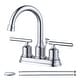 preview thumbnail 16 of 21, WOWOW 4 in. Centerset Double Handle Bathroom Faucet with Drain Kit Included Chrome