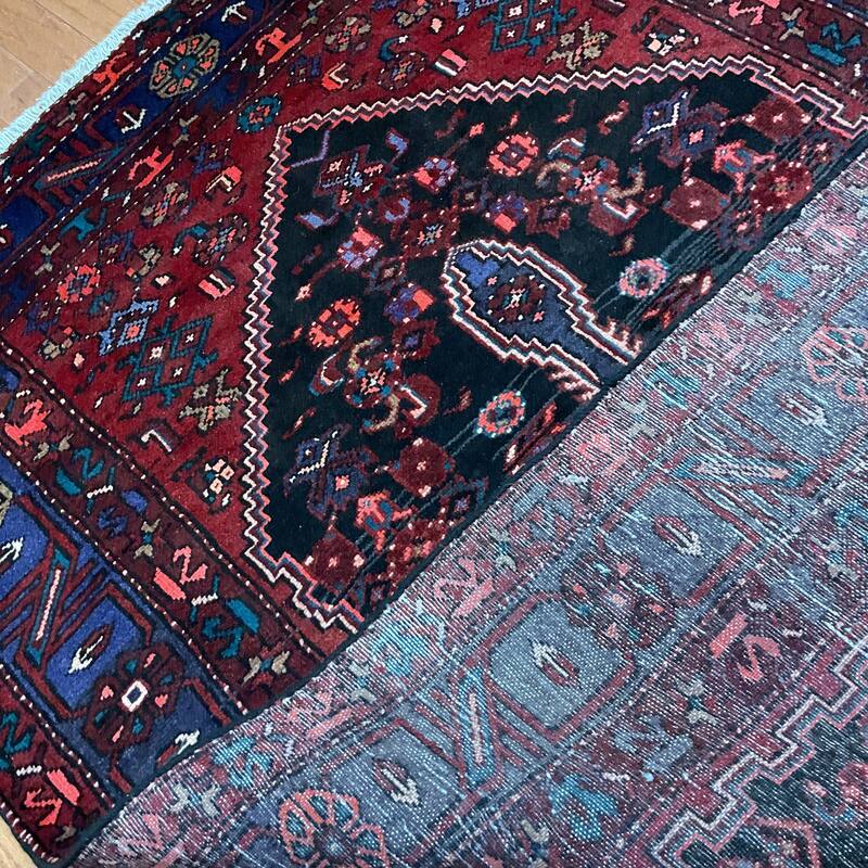 HERAT ORIENTAL Hand-knotted Tribal Hamadan Wool Rug - 4'4 x 7'3