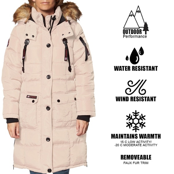 womens long puffer coat sale