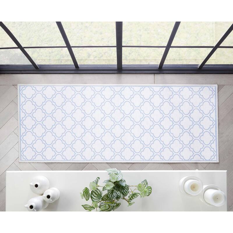 Well Woven Apollo Lattice Moroccan Machine Washable Area Rug
