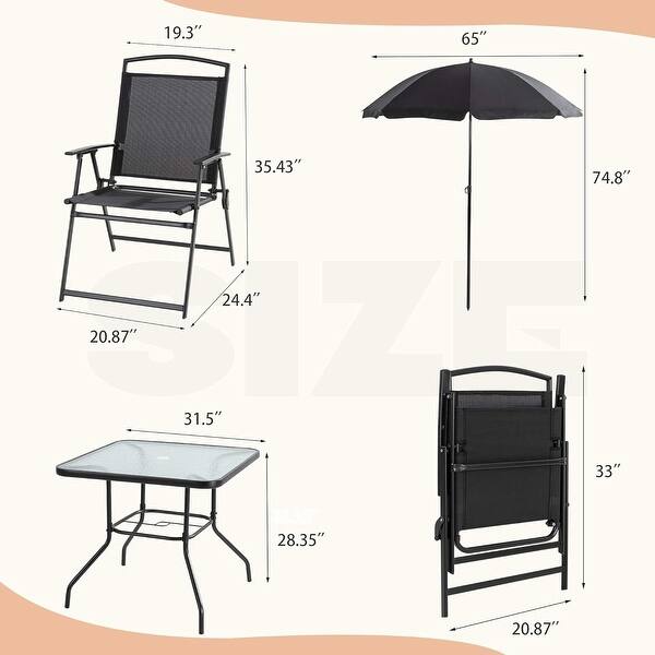 6 Piece Folding Patio Dining Set Bed Bath & Beyond 40144189