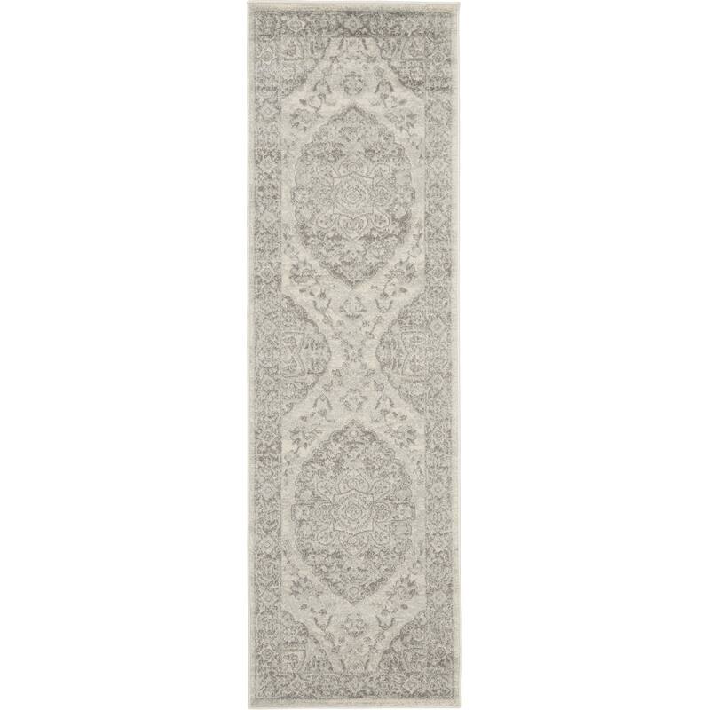 HomeRootsFloral Medallion Transitional Runner Area Rug - 87' X '27' X '0.5