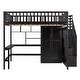 preview thumbnail 15 of 13, Full Size Sturdy Construction & Unique Design Loft Bed with Bookshelf,Drawers,Desk,and Wardrobe,