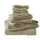 preview thumbnail 21 of 130, Madison Park Signature 800GSM Ultra-Soft 100% Cotton Absorbent Towel Set 8-Piece - Beige