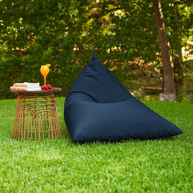 Sorra Home Sunbrella Outdoor Bean Lounger - 54 in W x 38 in W x 21 in H - Indigo