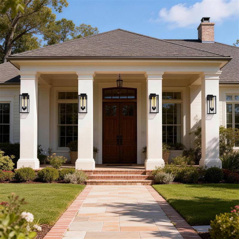 Large Medium Iron Rectangular Outdoor Wall Light