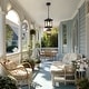 preview thumbnail 3 of 10, Modern Farmhouse Black 1-Light Outdoor Glass Pendant Light Patio Hanging Lantern - L 6.7"* W 6.7"* H 11.8"