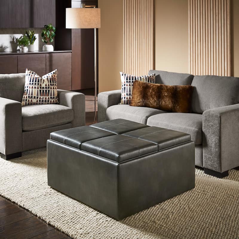 Montrose Dark Grey Storage Ottoman by iNSPIRE Q Bold