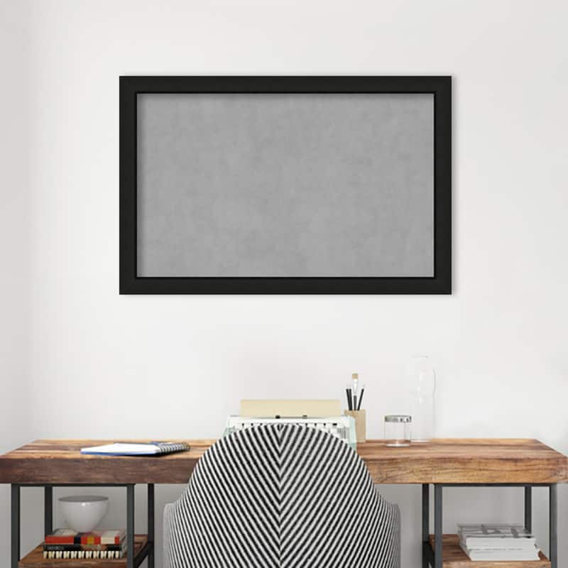 Amanti Art Midnight Black Narrow Framed Magnetic Board