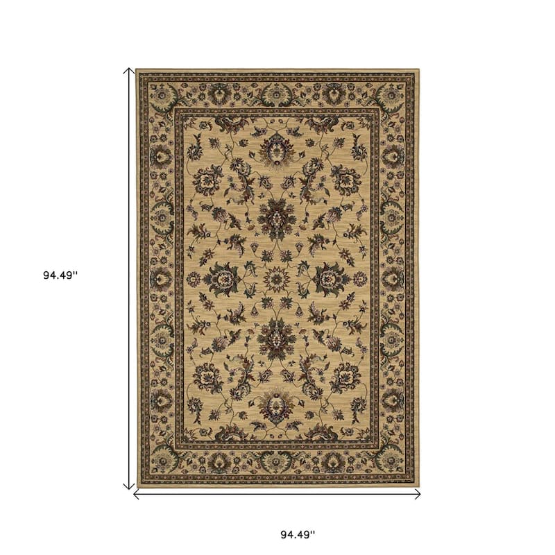 HomeRoots Oriental Traditional Square Area Rug