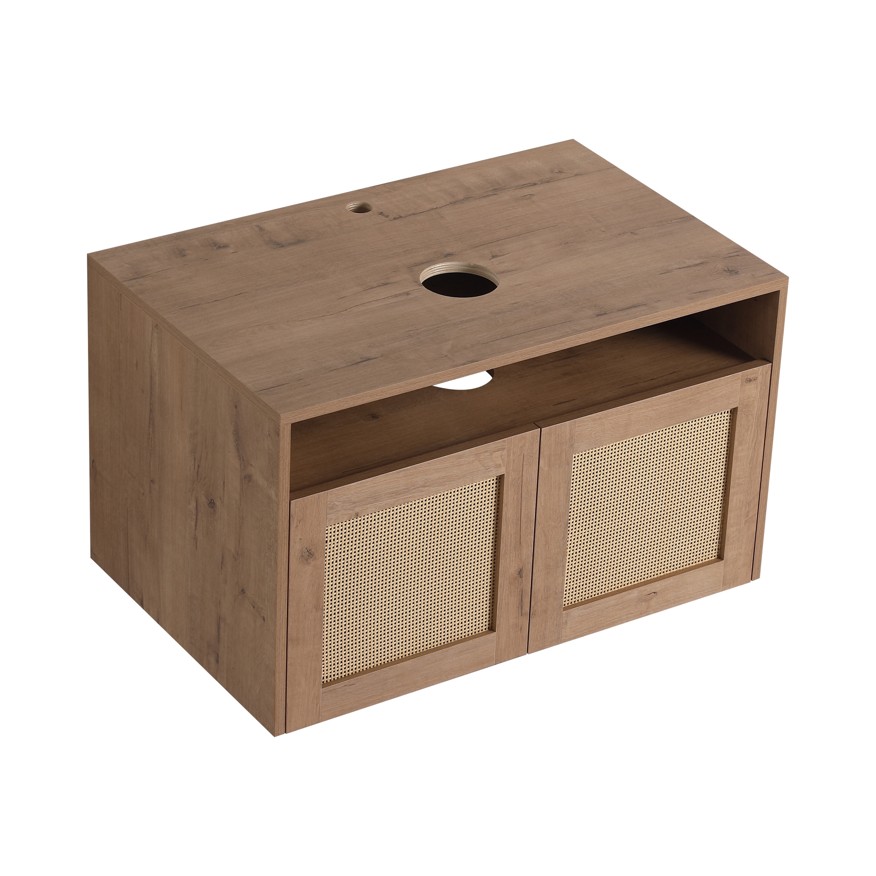 30" Bathroom Cabinet, 2-Soft Close Door, Float Mounting Design (Vanity Only, Without Sink)