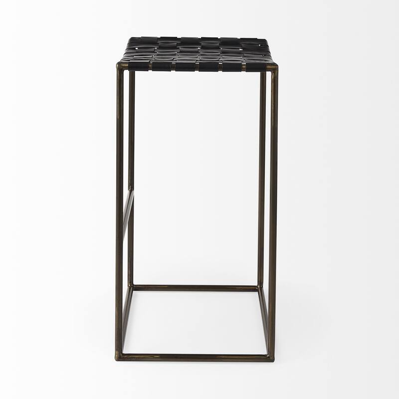 Modern Space-Saving Bar Chair Backless Design with Metal Legs and Footrest for Kitchen Dining