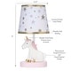 preview thumbnail 3 of 2, Bedtime Originals Rainbow Unicorn Pink/White Nursery Lamp with Shade & Bulb