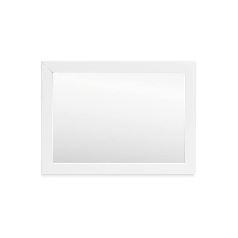 Signature Design by Ashley Mollviney White Bedroom Mirror - 41.85" W x 1.3" D x 30.67" H