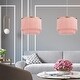 preview thumbnail 3 of 8, Esmee River of Goods Metal Hanging Pendant Light With Fringe Shade - 14" x 14" x 13.5/61.5"