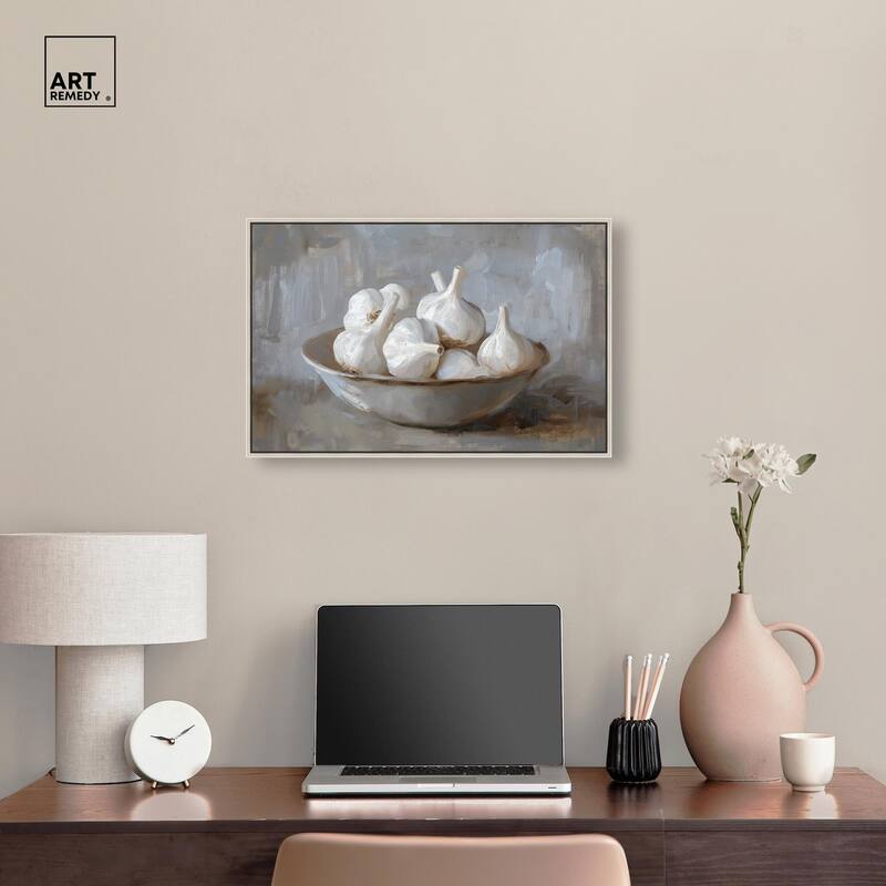 Garlic Bowl Canvas by Art Remedy