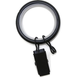 1-inch Metal Curtain Drapery Rings with Clips, Eyelets and Nylon ...