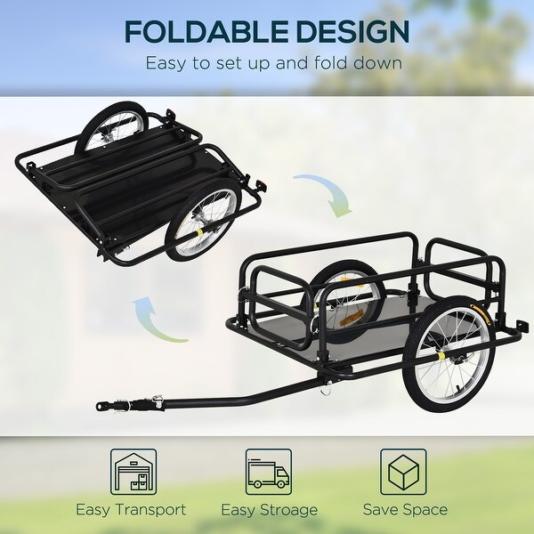 Aosom Wanderer Cargo Bike Trailer Black
