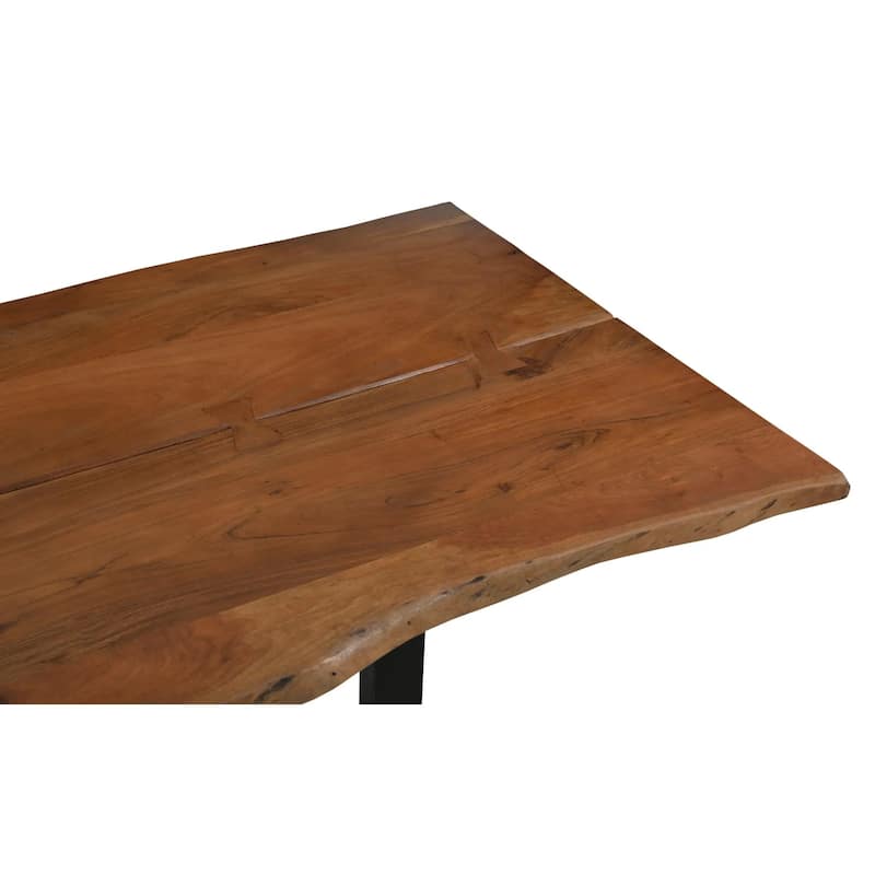 Timbergirl Live Edge Dining Table in Dark Acacia