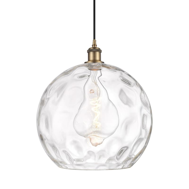 Innovations Lighting 516-1P-17-14 Athens Pendant Athens 14" Wide - Brushed Brass / Clear Water Glass